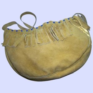 Handmade Suede Fringed Shoulder Bag